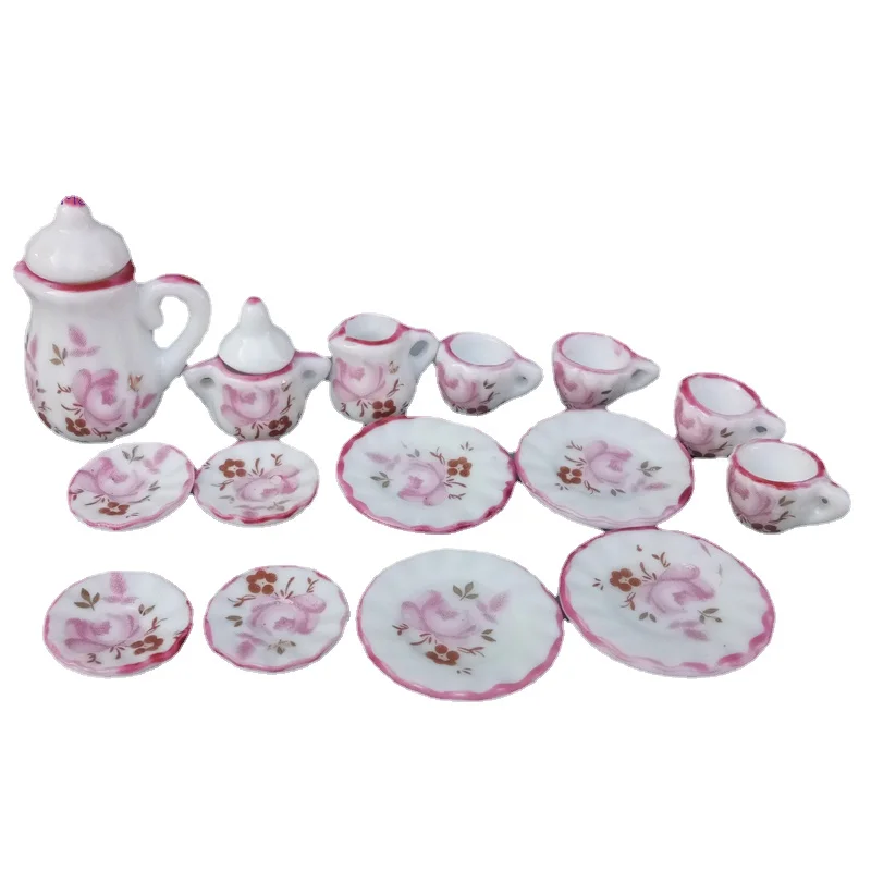 Charm China Tea Pots Dish Cups Doll House Diy Accessories for Barbie Licca - £7.76 GBP+