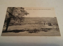015 Vintage RPPC Postcard Front Royal Virginia From Skyline Drive Car &amp; Man - £5.49 GBP