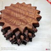Handmade Carved Wood Coasters Cheese Board Planter Decorative Wall Art -... - $38.90