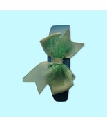 Blue Satin Headband with Blue Bow - $29.47 CAD