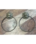 Set Of Vintage Brass Lion Head Door Knocker Gold with Hardware 7” Long 5... - $44.42 CAD