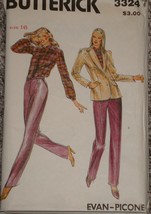 Vintage Butterick Pattern 3324 Evan Picone  Jacket Blouse Pants Size 16 Uncut - £7.84 GBP