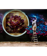 Digital Artwork Blooming Femininity: Luxurious Flower with Golden Touches  - $5.55