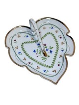 I. Godinger &amp; Co Spring Flowers Leaf Shaped Heart Plate Handle Plate Valentine&#39;s - $14.99