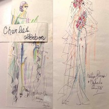 40  Vintage Fashion Illustrations 18x12 Mr. Charles Original Drawings Ha... - €419,52 EUR