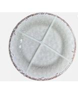 Gray Melamine Dinner Plate Set Rustic Tuscan Rim 11&quot; each (4-PC) - $24.99