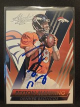 Peyton Manning Authentic Hand Signed Football Card Autographed Denver Br... - $27.00