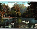 Swans In Beacon Hill Park Victoria British Columbia BC Canada DB Postcar... - $2.92