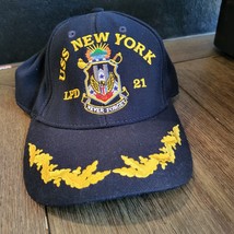 USS NEW YORK LPD-21 SHIPS BALL CAP U.S.A. MADE Adjustable - £14.95 GBP