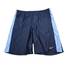 Nike Shorts Mens L Blue Athletic Elastic Waist Drawstring Logo Polyester - £14.66 GBP