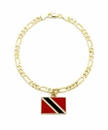 [Icemond] Trinidad Tobago Flag Pendant Anklet - $304.44 MXN