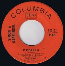 Simon &amp; Garfunkel Cecilia 45 rpm The Only Living Boy In New York Canadian Press - £3.88 GBP