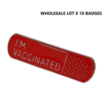 10 x Estoy vacunado Pin insignia curita yeso Metal esmalte insignia lote al... - £9.74 GBP