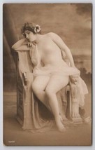 RPPC Boudoir Erotica Glamour Girl Beautiful Risque Model On Chair Postcard D44 - £36.78 GBP