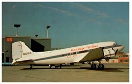 Hawkeye Airlines Douglas DC 3 at Des Moines 1974 Airplane Postcard - £4.11 GBP