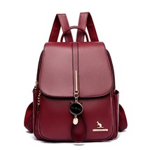 Luxury Soft Leather Female Backpacks Purses Women&#39;s Bagpack Rucksack High Qualit - £38.91 GBP