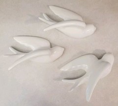 HomArt Set of 3 Hanging White Swallow Birds Wall Art Indoor Outdoor Deco... - $29.50