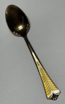 VTG Sterling Silver Yellow Enamel Baby Spoon David Andersen Norway Antique Rare - $29.02