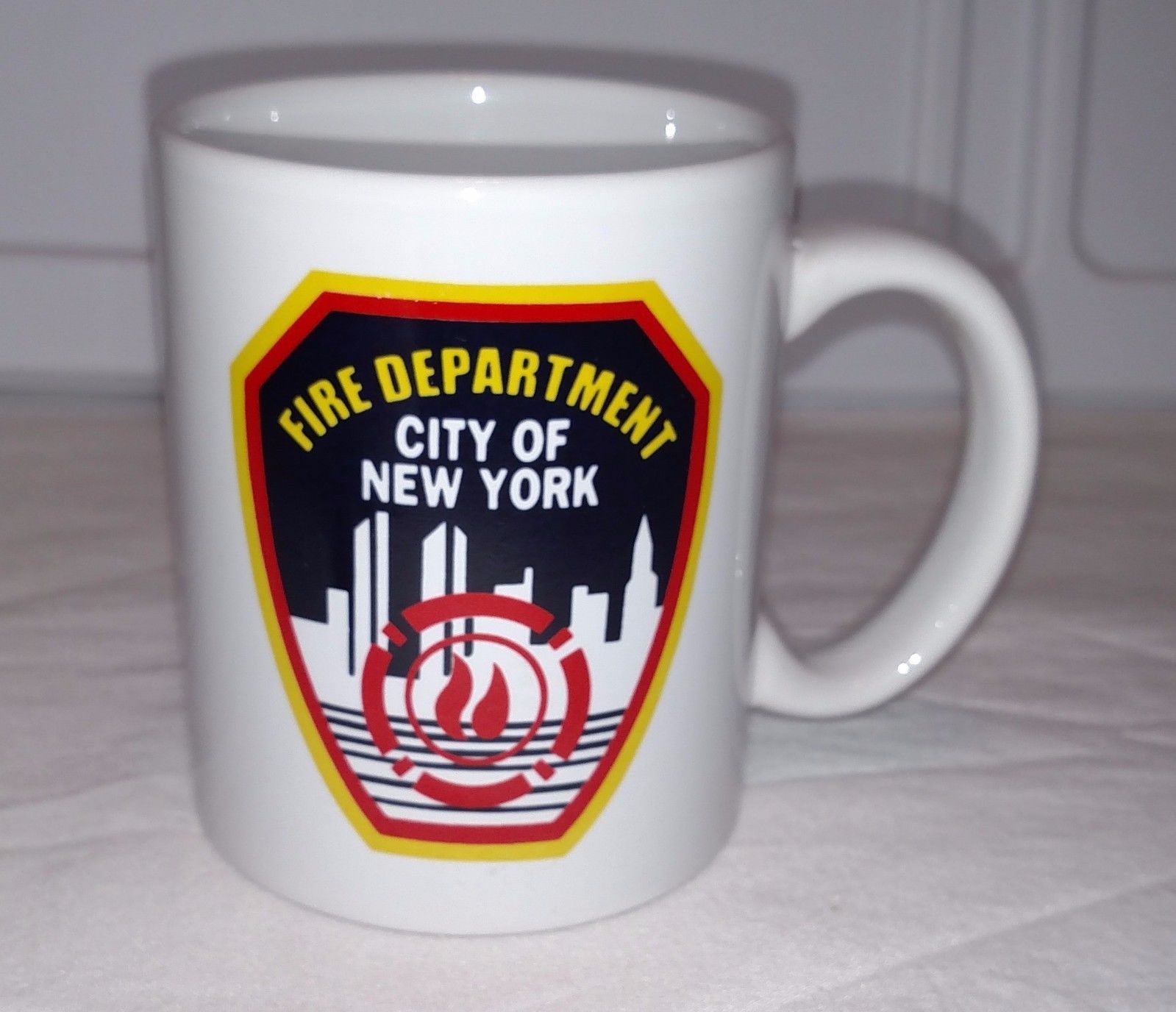 FDNY City of New York MUG Fire Department COFFEE CUP Glass Dept NY City Souvenir - $19.95