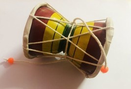 Indian Handmade Damroo Damru Percussion Instrument Lord Shiva 4Inch/ FREE SHIP - £17.33 GBP