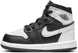 Jordan Toddlers 1 Retro High OG Basketball Sneakers Size 5C Black/White-White - £55.15 GBP