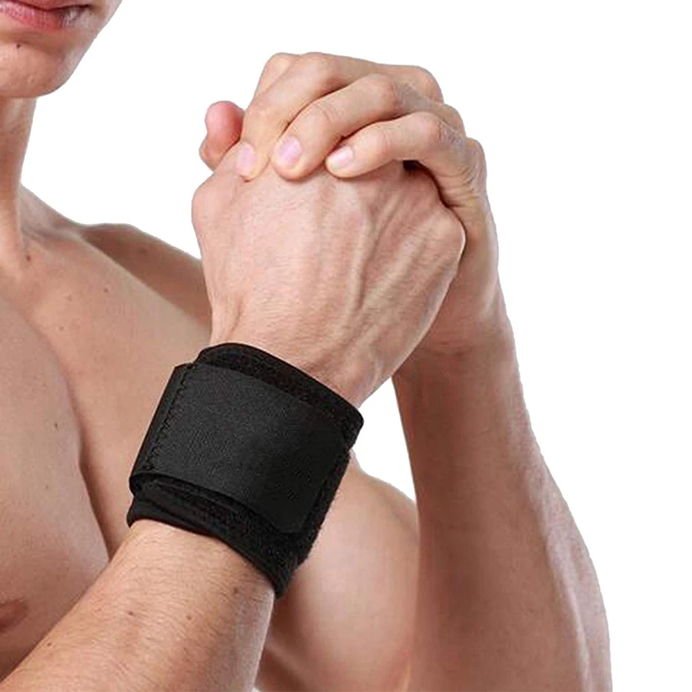 Sporting 2Pcs Protective Wrist Support Brace Adjustable Weight Lifting Elastic S - £23.89 GBP