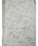 Aden &amp; Anais Baby Blanket Cotton Muslin pink gray birds green leaves vines - £11.66 GBP