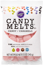 Wilton Candy Melts Flavored 12oz - Pink, Vanilla - £22.40 GBP