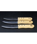 Cowboy Living 3 Cattle Brand Stainless Steel Steak Knives Replacement - $30.48 CAD