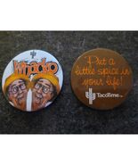 VTG HTF 1980&#39;s Taco Time Restaurant Fast Food Pin Button Pinback lot of 2 - $14.76