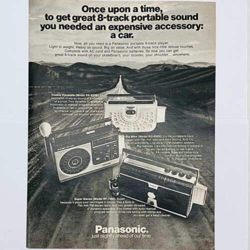 Vintage 1970&#39;s Panasonic 8 Track Boombox Portable Stereo Blaster Print Ad - $6.62