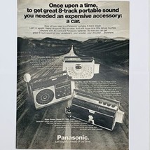 Vintage 1970&#39;s Panasonic 8 Track Boombox Portable Stereo Blaster Print Ad - £5.30 GBP