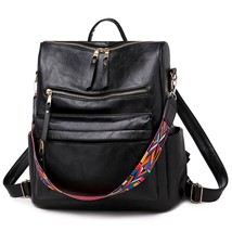  Leather Backpack Women Bag Pack Shoulder Bag Dos High Quality Travel Backpa Lad - £31.59 GBP