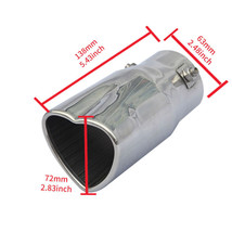 Heart Shaped Auto Stainless Steel Chrome Rear Exhaust Pipe Tail Muffler Tip - £20.68 GBP