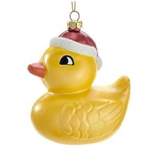 Yellow Duck Plastic Christmas Tree Ornament D3677 - $12.85