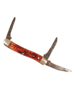 Vintage Colonial 3 Blade Pocket Knife Wood Handle Needs TLC - $15.56 CAD