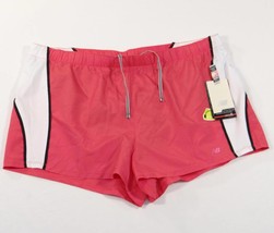 New Balance Brief Lined Pink &amp; White Low Rise Running Shorts Woman&#39;s XL NWT - £17.89 GBP