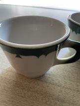 Vintage pair of Jackson China Green & White Coffee/Tea Cups image 3