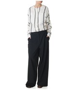 NWT Tibi WARREN STRIPED SHIRTING DOLMAN MILITARY in Ivory/Black Multi $325 - $109.76 CAD