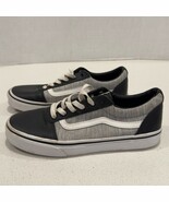 Vans Ward Low-Top Sneakers Skate Shoes Casual Gray Black Youth Size 6 - $54.69 CAD