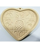 PAMPERED CHEF 2001 Stoneware Hospitality Heart Cookie Mold, Family Herit... - $6.19