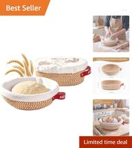 Breathable Proofing Baskets: 10" &amp; 11" Round and Oval for Perfect Dough ... - $49.45