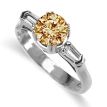 1.38 CTW Champagne Diamond Ring in 18k Yellow or White Gold - £1,895.97 GBP