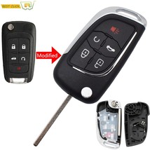 Modified Folding Flip Car Remote Control Key  Case For Equinox Malibu Cruze Impa - £27.17 GBP