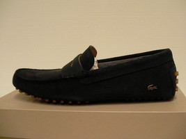 Lacoste men casual shoes slip on navy size 8 us new with box - £94.70 GBP