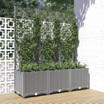 Garden Planter with Trellis Light Gray 47.2&quot;x15.7&quot;x53.5&quot; PP - £110.45 GBP