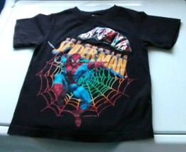 Marvel Spider-Man Logo Black T-Shirt Boys Size 4T - £6.89 GBP