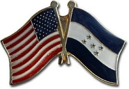 AES Wholesale Pack of 3 USA American &amp; Honduras Country Flag Bike Hat Cap lapel  - £7.80 GBP