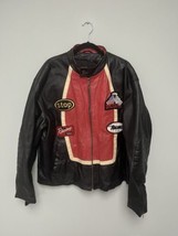 Vintage Leather Motorcycle Jacket. Size Large - £36.16 GBP