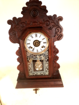 Antique Ansonia Cottage/Gingerbread Clock, Runs But Dies, Needs Servicing - $102.50
